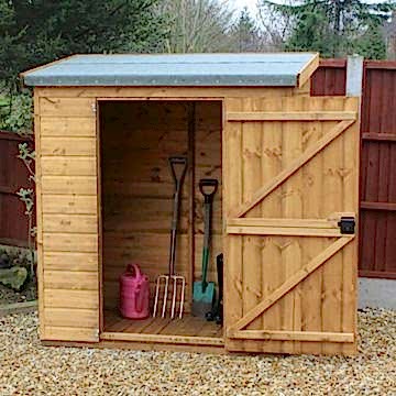 6' x 4' Traditional Pent Wooden Garden Tool Storage Shed (1.83m x 1.22m) 
