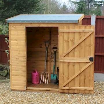 9' x 3' Traditional Pent Wooden Garden Tool Storage Shed (2.74m x 0.91m) 