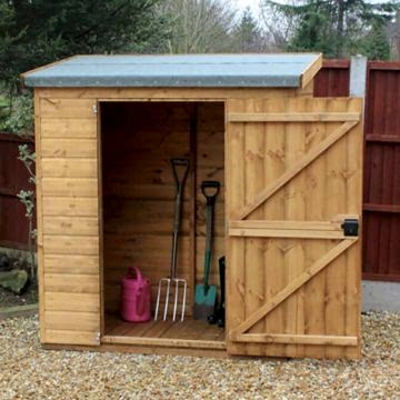 9' x 4' Traditional Pent Wooden Garden Tool Storage Shed (2.74m x 1.22m) 