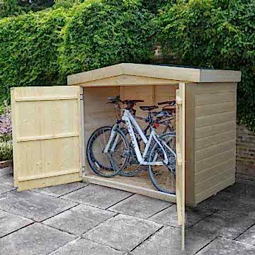 7x3 Pressure Treated Shiplap Large Apex Outdoor Store