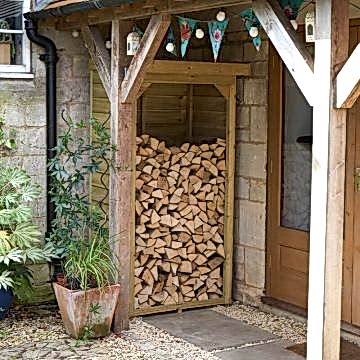 3'0 x 2'10 Forest Pent Small Overlap Log Store (0.9m x 0.86m)
