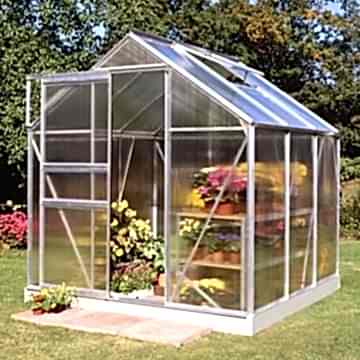 6x6 Aluminium Frame Polycarbonate Greenhouse