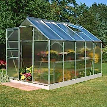 10x6 Aluminium Frame Polycarbonate Greenhouse