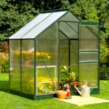 4x6 Green Frame Polycarbonate Greenhouse 