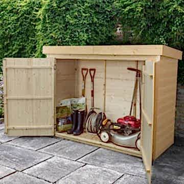 7x3 Pressure Treated Shiplap Large Pent Outdoor Store