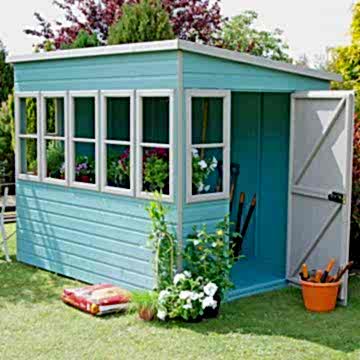 10'x6' (3x1.8m) Shire Sun Pent Potting Shed 
