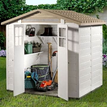 6'6 x 5'4 Shire Tuscany Evo 200 Apex Plastic Double Door Shed (2.02m x 1.62m) 