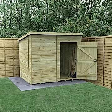 8' x 6' Forest Timberdale Tongue & Groove Windowless Pent Shed