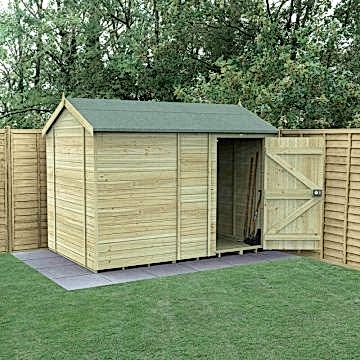 10' x 6' Forest Timberdale Tongue & Groove Windowless Reverse Apex Shed