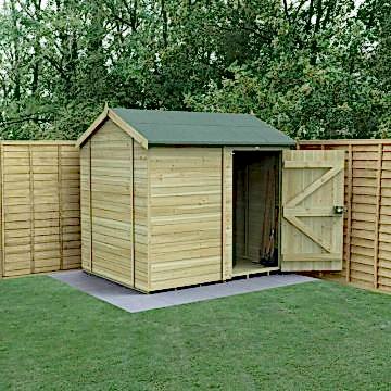 8' x 6' Forest Timberdale Tongue & Groove Windowless Reverse Apex Shed