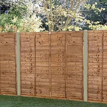 Forest 6' x 5'6 Brown Pressure Treated Super Lap Fence Panel (1.83m x 1.68m)