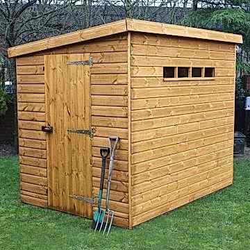 10' x 6' Traditional Pent Wooden Security Garden Shed (3.05m x 1.83m) 