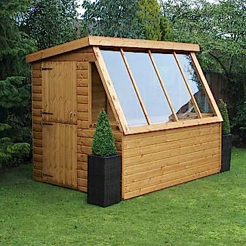 8' x 8' Traditional Wooden Potting Garden Shed with 6' Gable