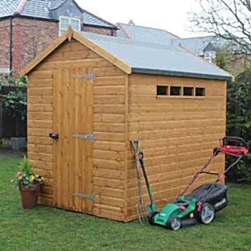12' x 8' Traditional Apex Security Wooden Garden Shed (3.66m x 2.44m) 