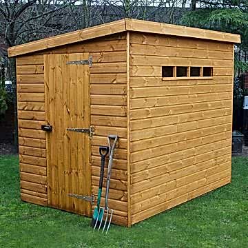 12' x 8' Traditional Pent Security Wooden Garden Shed (3.66m x 2.44m) 