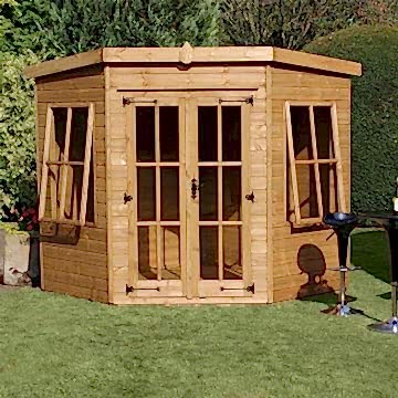 6' x 6' Traditional Stowe Corner Wooden Summer House