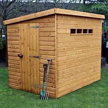 7' x 5' Traditional Pent Security Wooden Garden Shed (2.14m x 1.52m) 