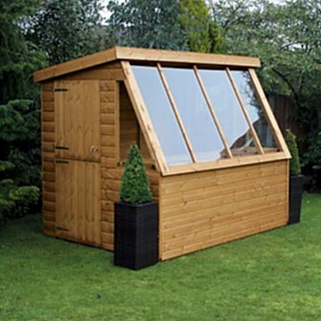 8' x 6' Traditional Wooden Potting Garden Shed with 6' Gable (2.43m x 1.83m) 