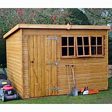 8' x 8' Traditional Heavy Duty Pent Wooden Garden Shed (2.44m x 2.44m) 