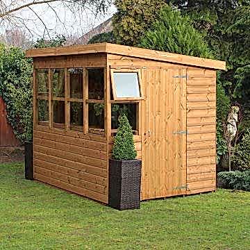 10' x 8' Traditional Sun Pent 6' Gable Wooden Garden Shed