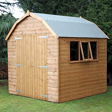 8' x 8' Traditional Dutch Barn Heavy Duty Wooden Garden Shed