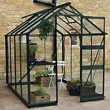6' x 8' Eden Burford Small Greenhouse in Green (1.94m x 2.56m) 