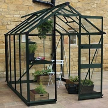 6' x 6' Eden Burford Small Greenhouse in Green (1.94m x 1.94m) 