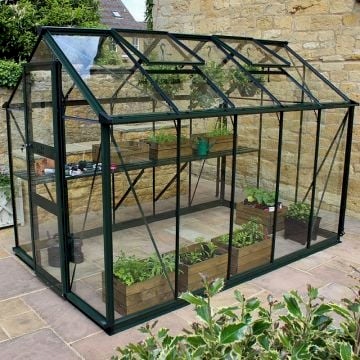 6' x 10' Halls Cotswold Burford Small Greenhouse in Black