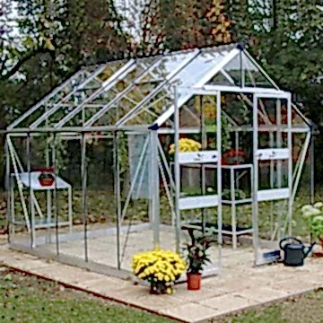 8' x 14' Eden Blockley Greenhouse (2.56m x 4.41m) 