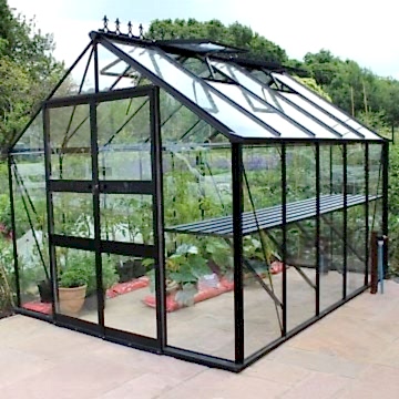 8' x 14' Eden Blockley Greenhouse in Black (2.56m x 4.41m) 