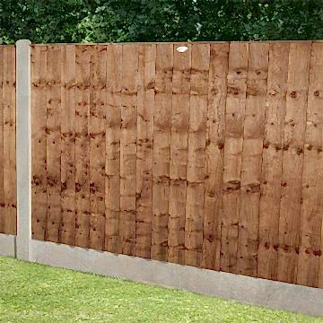 Forest 6' x 4' Brown Pressure Treated Vertical Closeboard Fence Panel (1.83m x 1.22m)