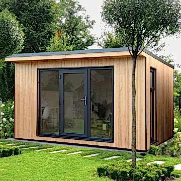 Forest Xtend 4 Insulated Garden Office 4.05m x 3.42m (97mm) 13'3 x 11'3