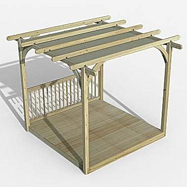 8' x 8' Forest Pergola Deck Kit with Canopy No. 2 (2.4m x 2.4m)