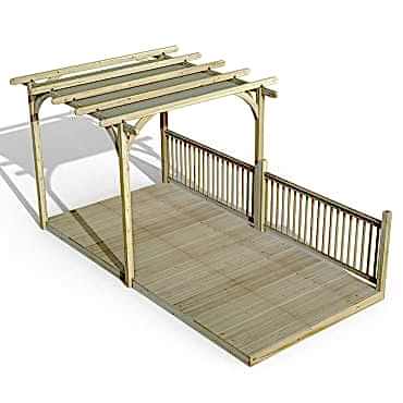 8' x 16' Forest Pergola Deck Kit with Canopy No. 2 (2.4m x 4.8m)