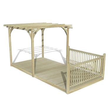 8' x 16' Forest Pergola Deck Kit No. 3 (2.4m x 4.8m)
