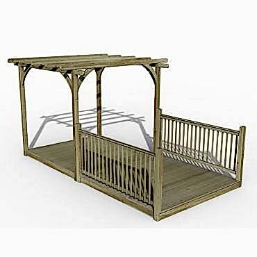 8' x 16' Forest Pergola Deck Kit No. 4 (2.4m x 4.8m)