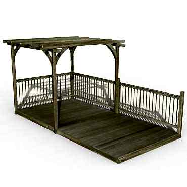 8' x 16' Forest Pergola Deck Kit No. 6 (2.4m x 4.8m)