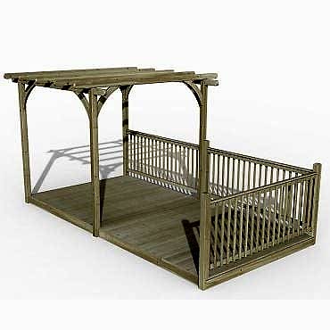 8' x 16' Forest Pergola Deck Kit No. 7 (2.4m x 4.8m)