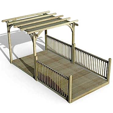 8' x 16' Forest Pergola Deck Kit with Canopy No. 8 (2.4m x 4.8m)