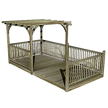 8' x 16' Forest Pergola Deck Kit No. 12 (2.4m x 4.8m)