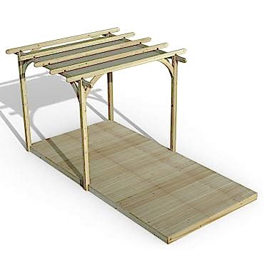 8' x 16' Forest Pergola Deck Kit with Canopy No. 1 (2.4m x 4.8m)