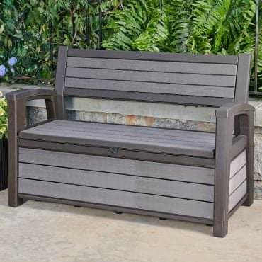 4’4 x 2’ Keter Hudson Plastic Garden Storage Bench (1.33m x 0.61m)