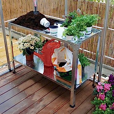 Palram Silver Steel Work Bench for Greenhouses 