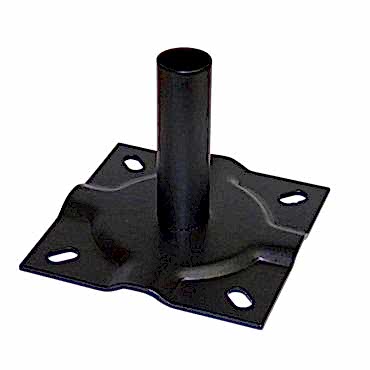 Panacea Triple Arch Black Metal Fence Surface Mount Bracket