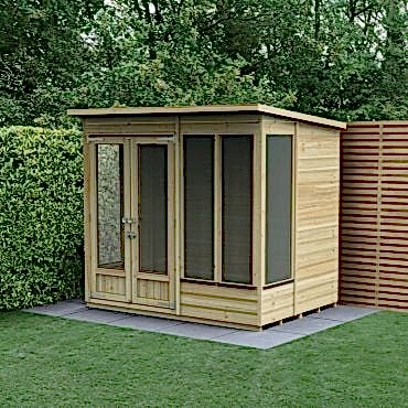 7' x 5' Forest Beckwood 25yr Guarantee Double Door Pent Summer House (2.26m x 1.7m)