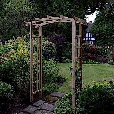 Forest Classic Dome Top Wooden Garden Pergola Arch 4'5 x 2'4