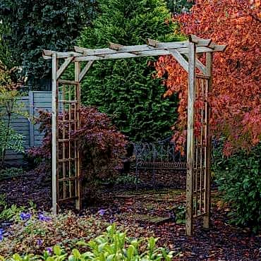 Forest Classic Flat Top Wooden Garden Pergola Arch 6’11 x 2’4