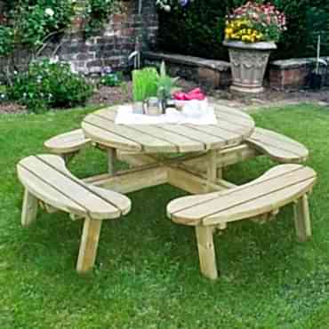 Forest 1.8m Circular Picnic Table 
