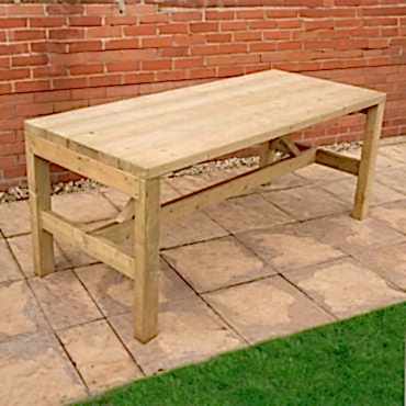 Forest Wooden Garden Dining Table 5'11 x 2'6 (1.8m x 0.76m)