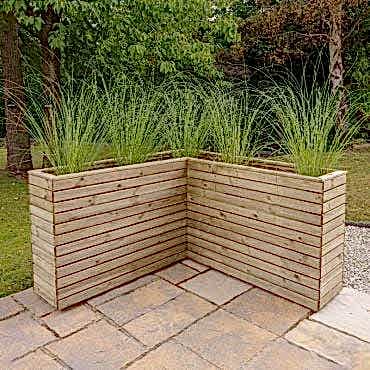 5’3 x 5’3 Forest Linear Corner Wooden Planter (1.6m x 1.6m)